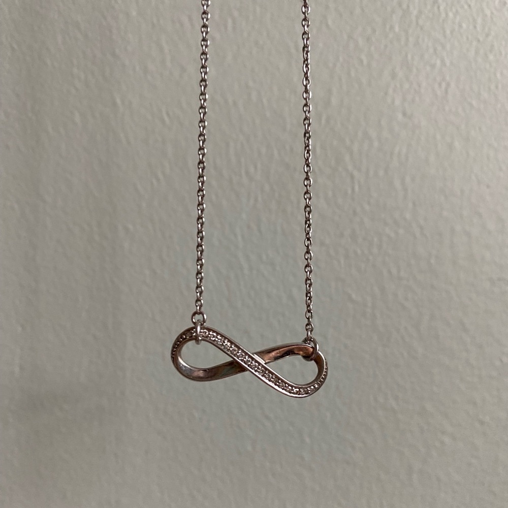 Zales Real Diamond and Silver “Infinity” Necklace